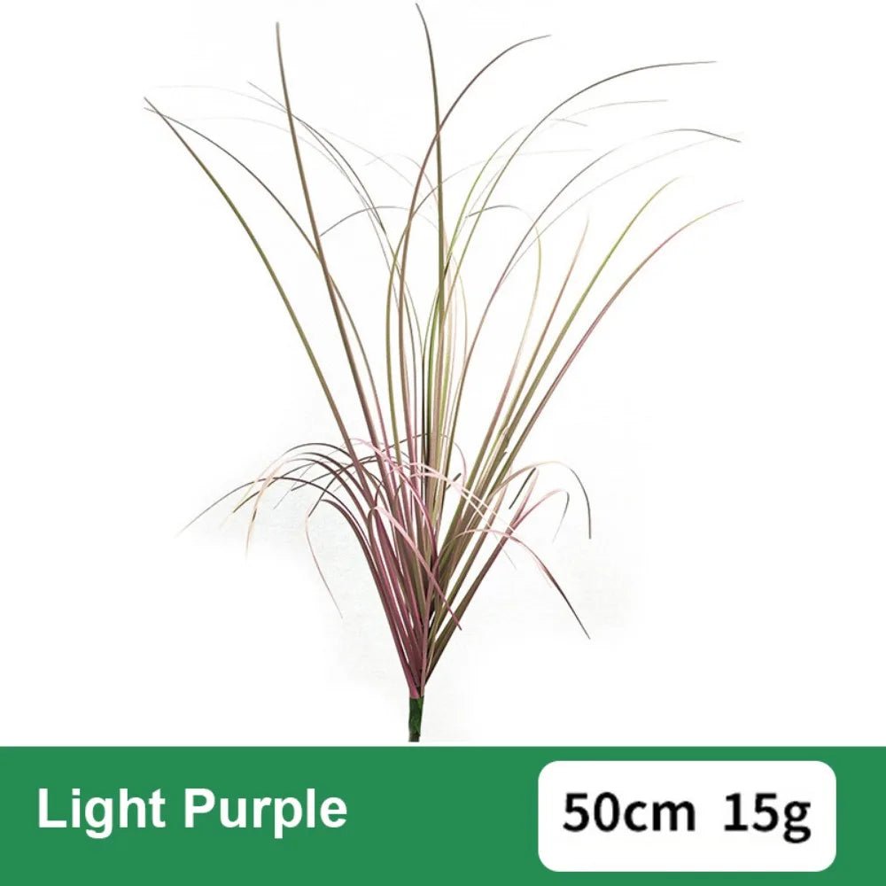 Realistic Artificial Cattail Grass Stem 50cm | Faux Plant Decor Artificial Plant Stem Richie's Light Purple