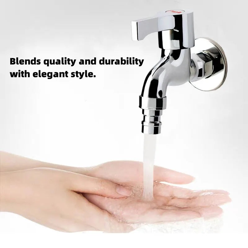 Double-Ended Brass Washing Machine Faucet – 4-Point Wall Mount Washing Machine Faucet Richie's