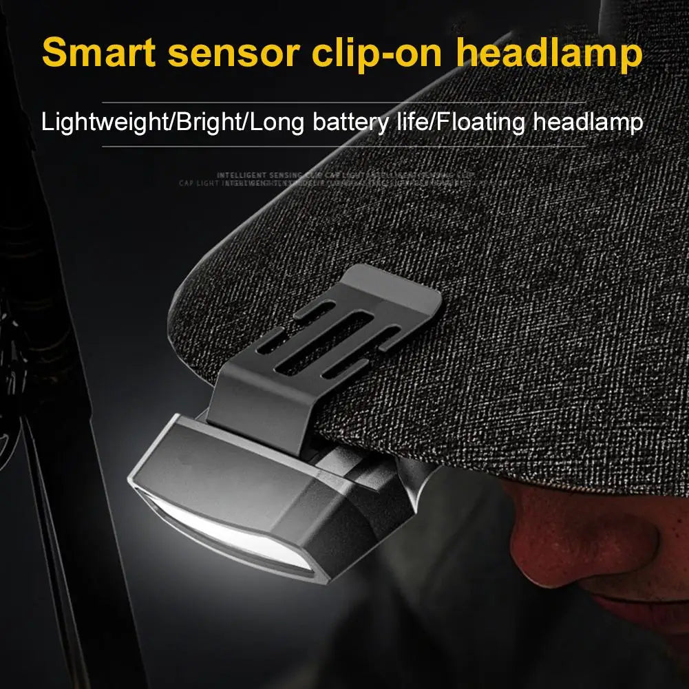 Motion Sensor COB Hat Light – USB Rechargeable Clip-On Headlamp Clip-On Headlamp Richie's
