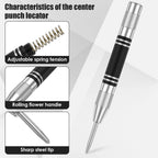 Automatic Spring-Loaded Center Punch – 5" Chrome Vanadium Steel Center Punch Tool Richie's