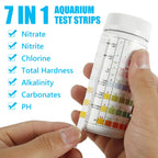 100Pcs 7-in-1 Aquarium Water Test Strips – Fish Tank Kit Aquarium Test Strips Richie's