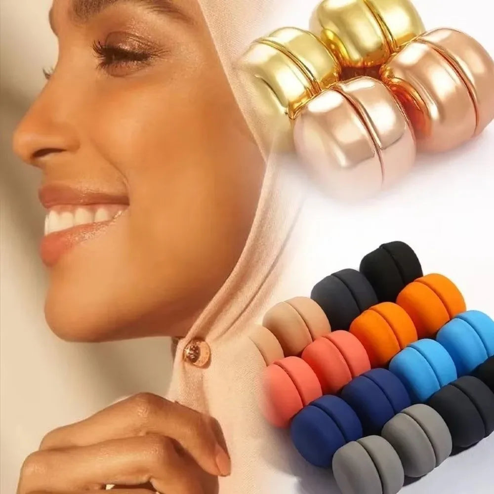Magnetic Scarf Pins Flatback Round Metal Fasteners | 6 Colors Scarf Pin Fasteners Richie's
