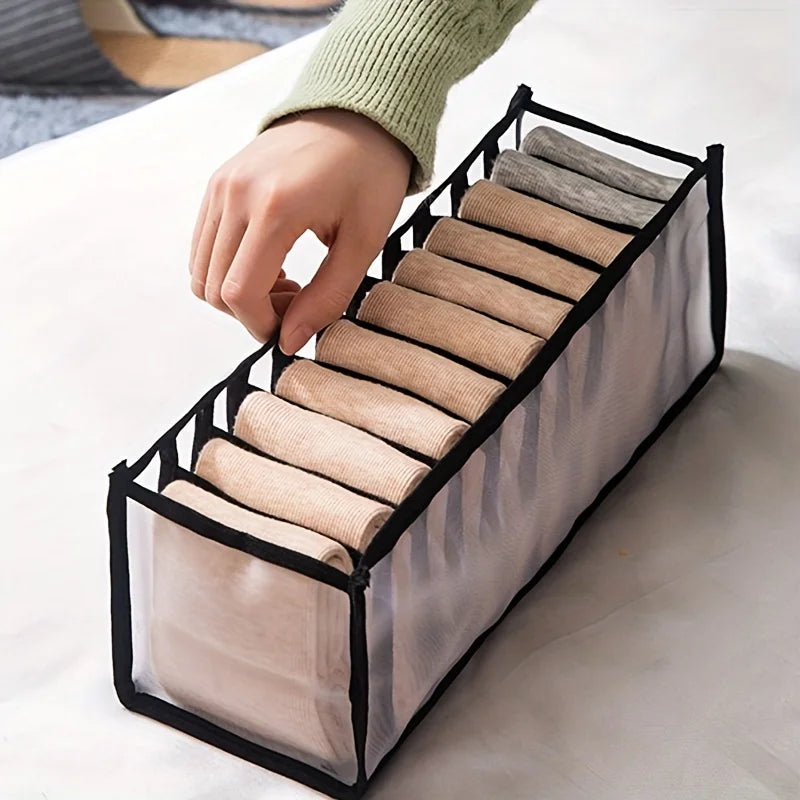 Foldable 11-Compartment Fabric Underwear & Sock Organizer Box Drawer Storage Organizer Richie's