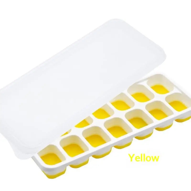 14-Grid Silicone Ice Cube Tray with Lid – Easy Release Square Mold Silicone Ice Cube Tray Richie's A3