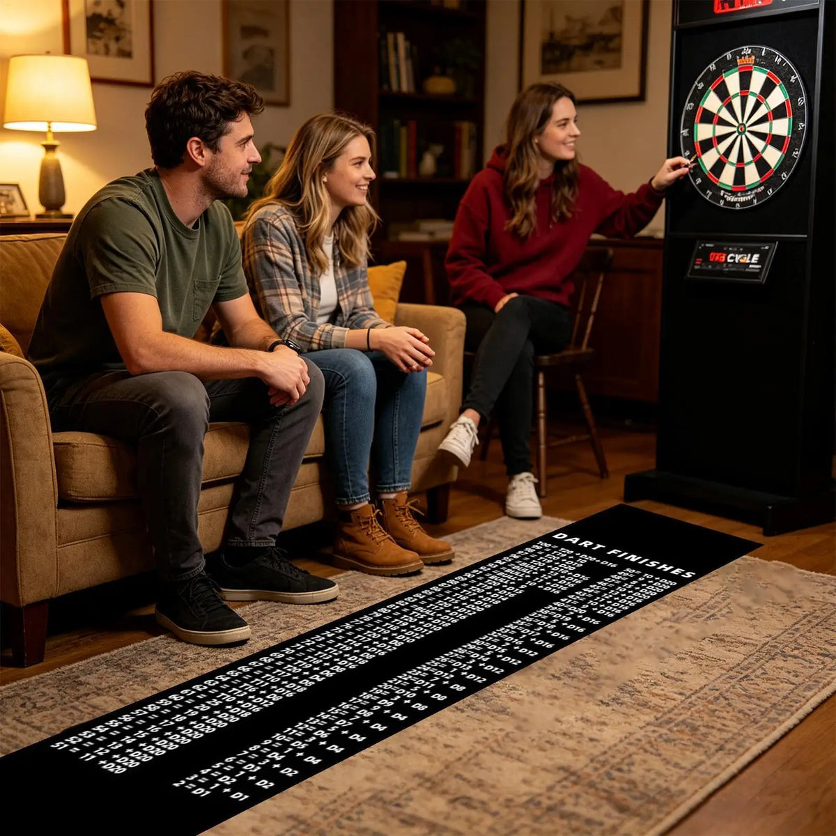 Non-Slip Dart Mat with Throw Line – Floor Protection Mat Dart Board Mat Richie's