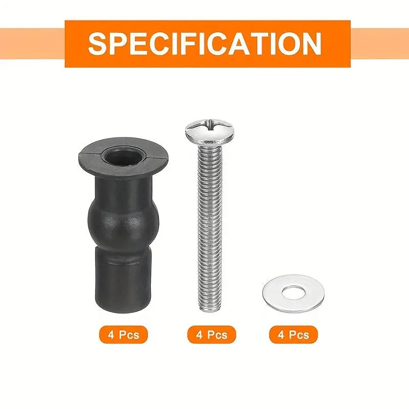 Toilet Seat Hinge Expansion Well Nut Screw Fixings 2/4pcs Toilet Seat Fixings Richie's