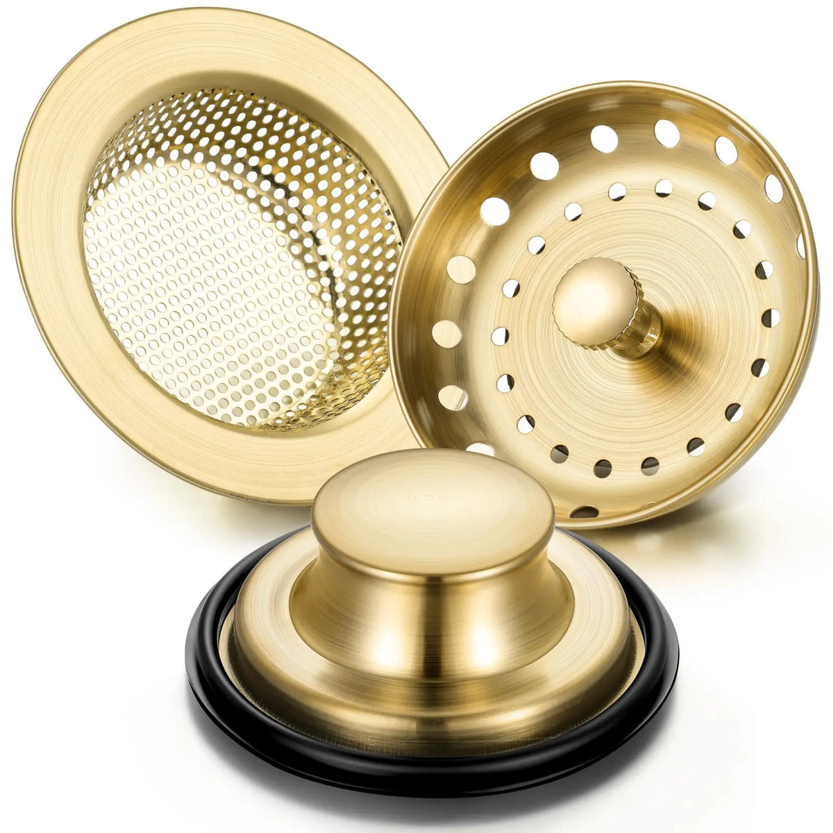 Universal Kitchen Sink Drain Filter 3-Piece Set Sink Drain Filter Richie's Brushed gold