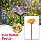Resin Flower Bee & Bird Water Feeder Garden Stake Décor Garden Water Feeder Richie's