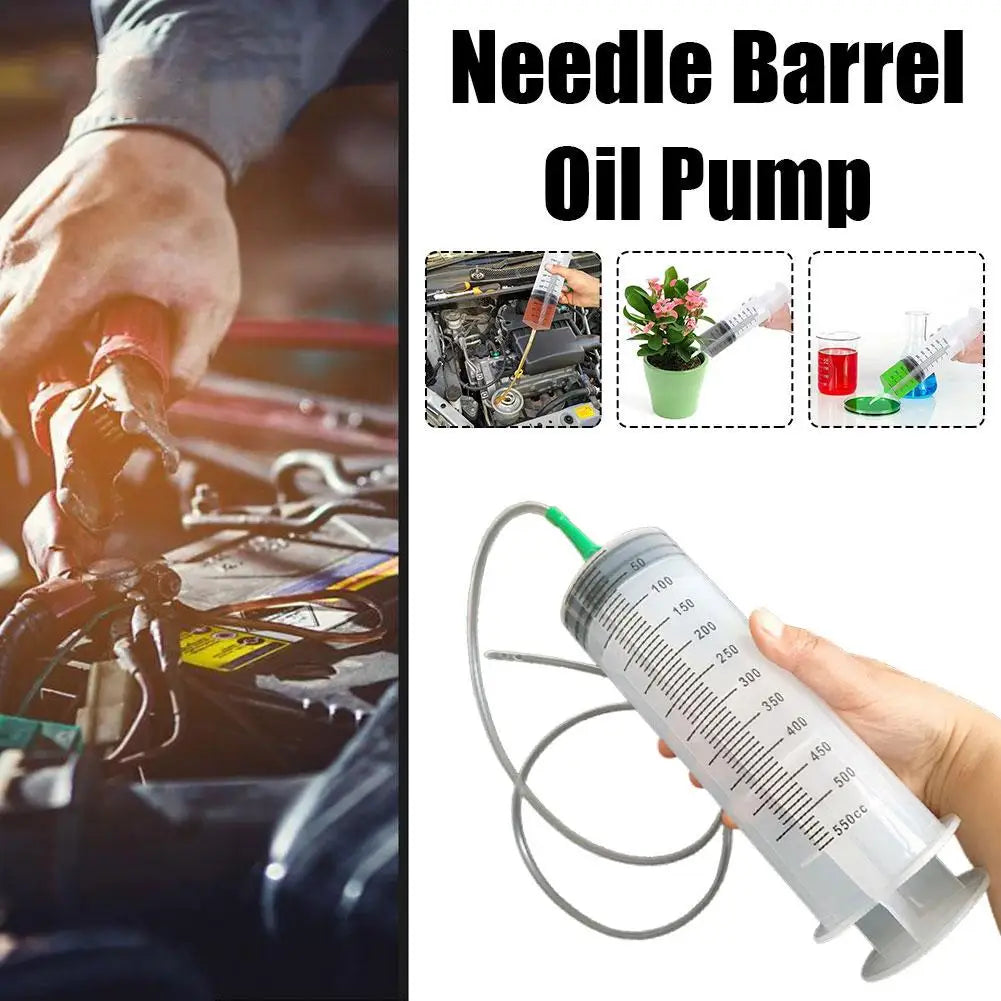 Oil Pump Syringe 100/300/550ml with 1m Hose | Fluid Transfer Oil Transfer Syringe Richie's