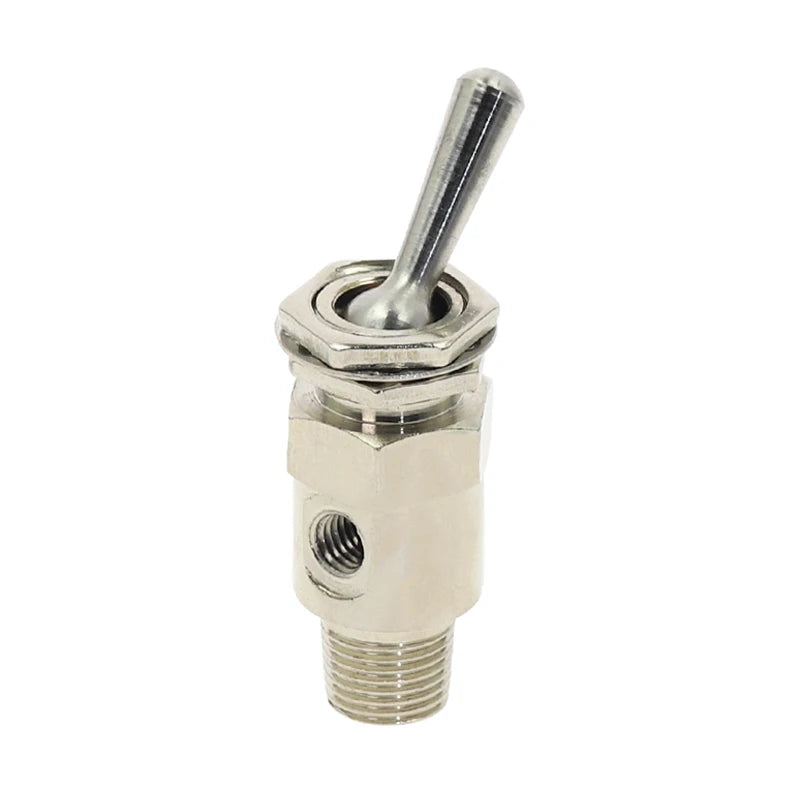 TAC2-2V Pneumatic Toggle Valve 2-Way M5 1/8" Thread + Fittings Pneumatic Toggle Valve Richie's TAC2-2V