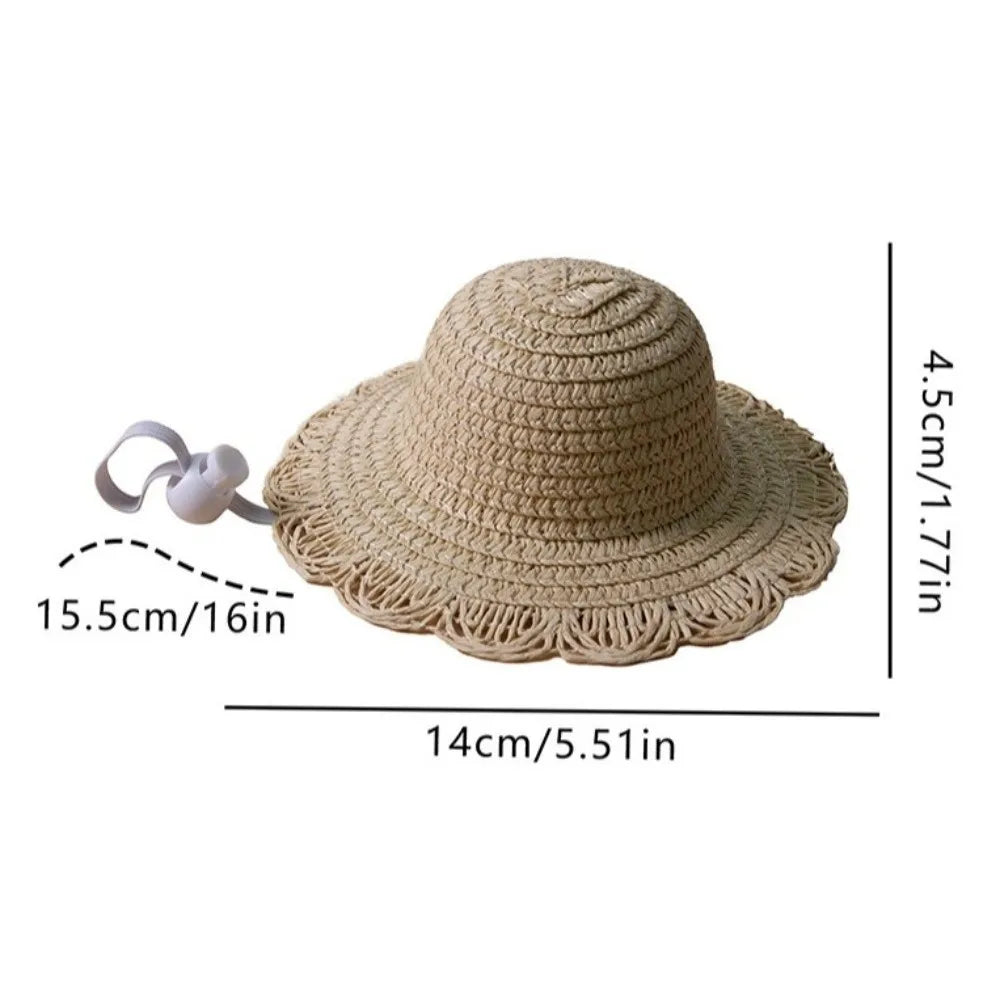 Mini Straw Sun Hat for Cats & Small Dogs | Breathable Pet Hat Pet Sun Hat Richie's