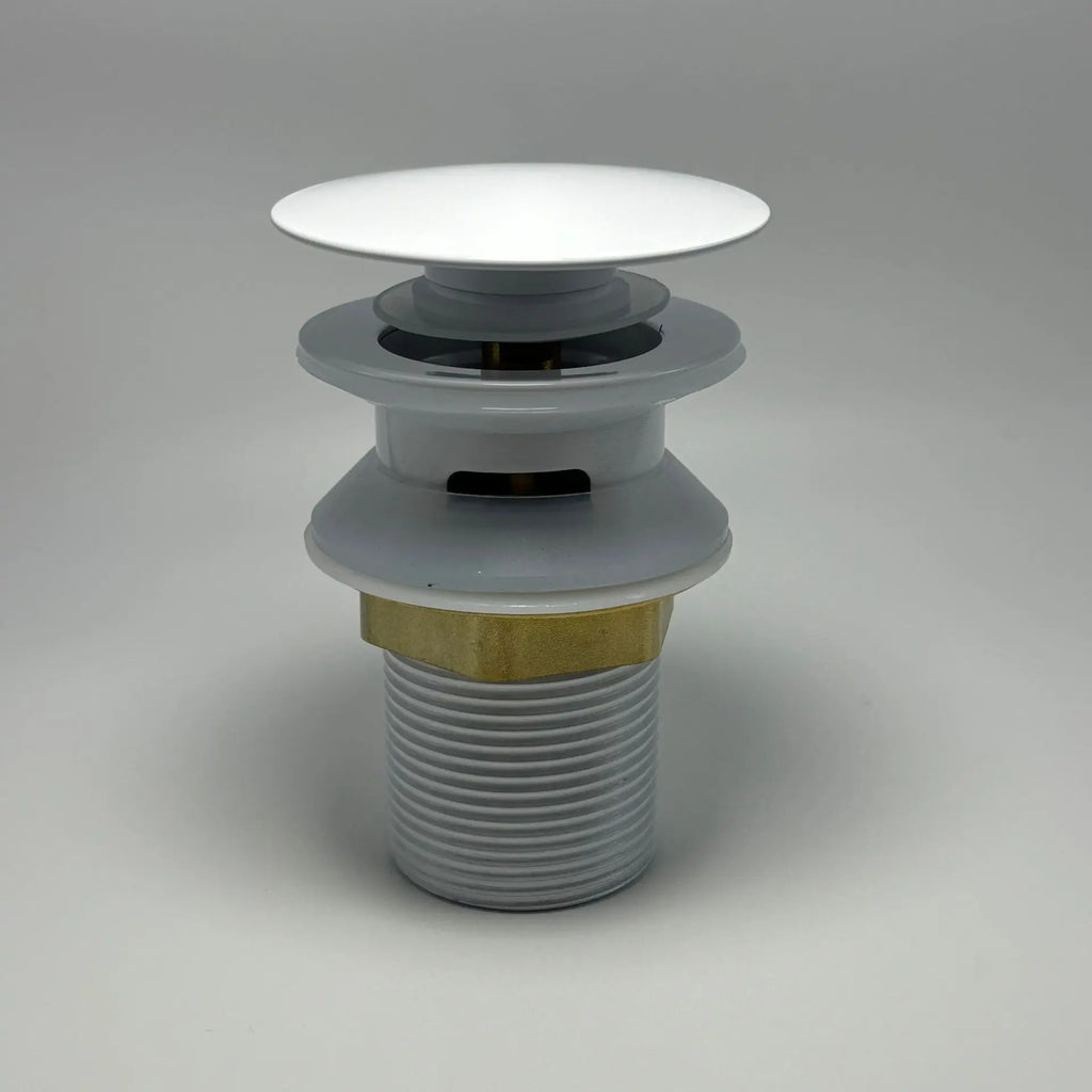 Stainless Steel Basin Drain with Pop-Up Press Stopper Basin Drain Stopper Richie's White with holes