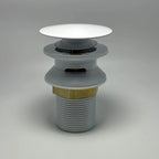 Stainless Steel Basin Drain with Pop-Up Press Stopper Basin Drain Stopper Richie's White with holes