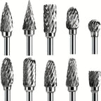 Double Cut Carbide Rotary Burr Bit Set – Wood, Metal & Stone Rotary Burr Bit Set Richie's