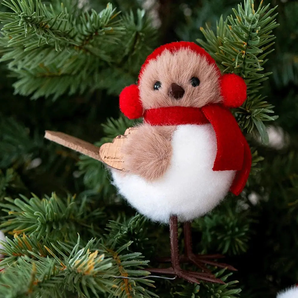 Foam Bird Christmas Tree Hanging Ornament – Red & White Christmas Ornament Richie's