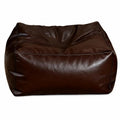 PU Leather Fillable Storage Ottoman Cover – Waterproof Pouf Storage Ottoman Cover Richie's Dark Coffee