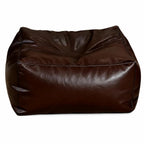 PU Leather Fillable Storage Ottoman Cover – Waterproof Pouf Storage Ottoman Cover Richie's Dark Coffee
