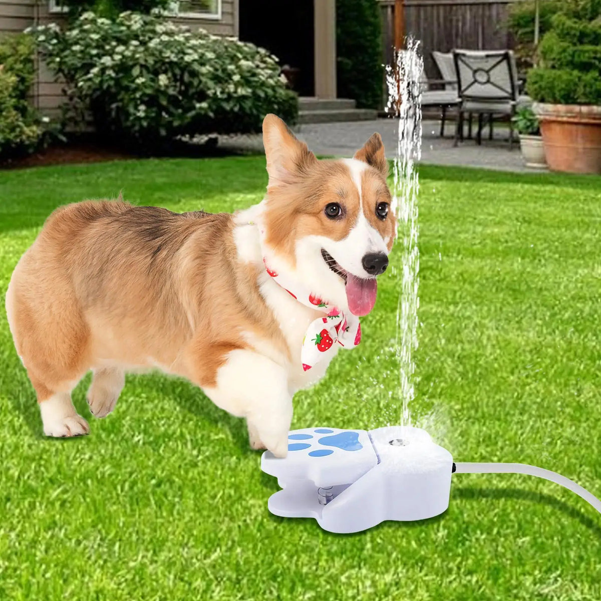 Interactive Step-On Dog Water Fountain – Outdoor Garden Pet Toy Pet Water Fountain Richie's