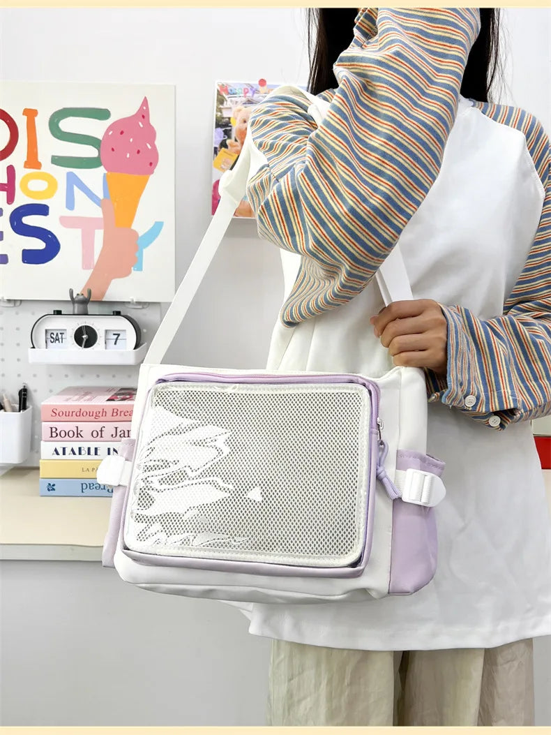 Transparent Ita Crossbody Bag – Large Capacity Shoulder Bag Crossbody Shoulder Bag Richie's