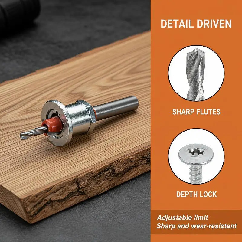 Adjustable Countersink Drill Bit – Carbide Woodworking Reamer Countersink Drill Bit Richie's