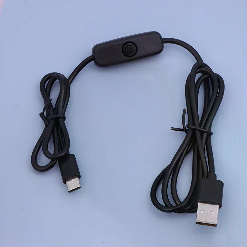 USB to Type-C Switch Cable 1.2M DC 5V 2A Power Supply Wire USB Switch Cable Richie's