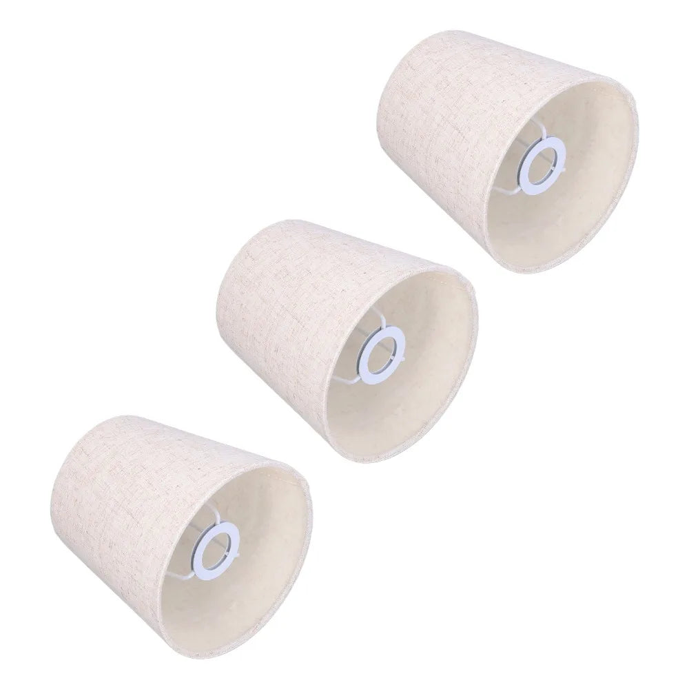 3-Pack Flaxen Linen Clip-On Lamp Shades 4.3" | E14 Compatible Fabric Lamp Shade Richie's
