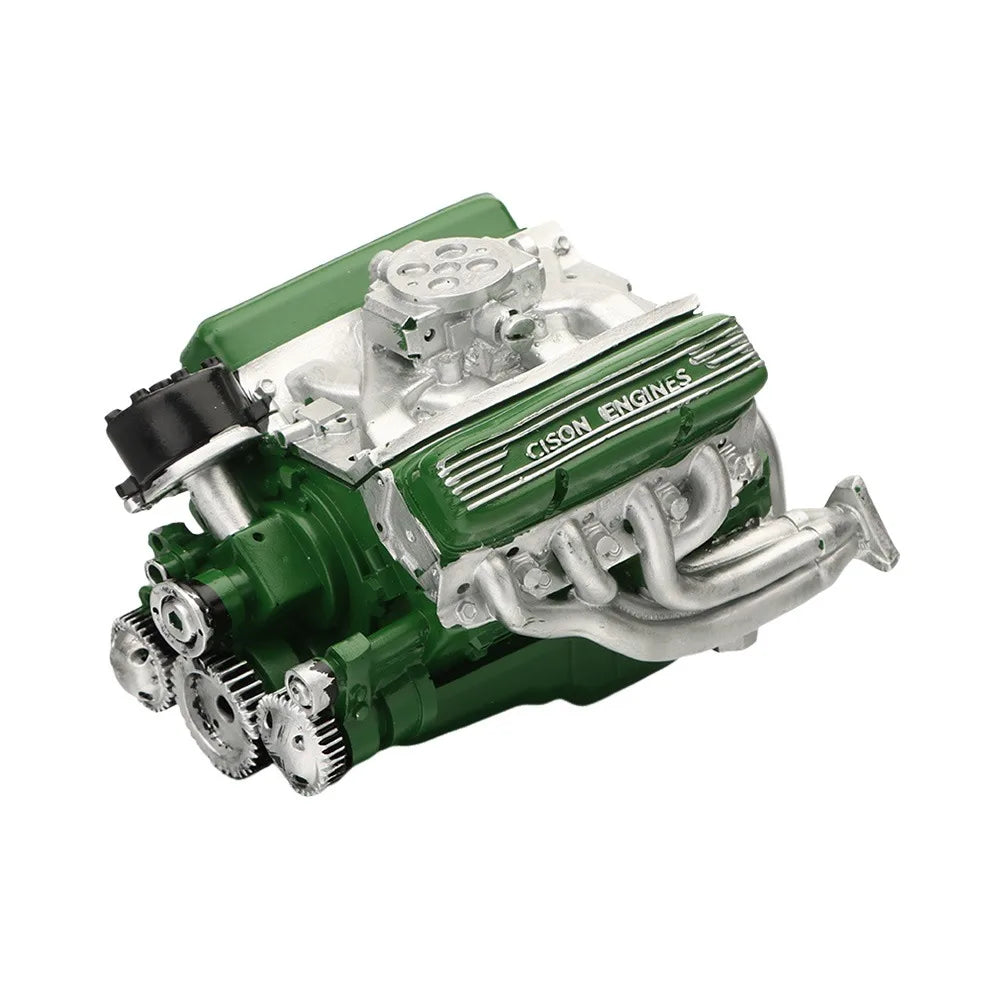 Resin V8 Car Engine Model DIY Kit – Adult Collector Gift Engine Model Kit Richie's Green