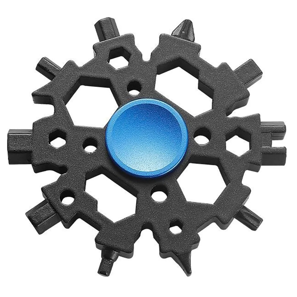 23-in-1 Snowflake Multitool with Fidget Spinner | EDC Pocket Tool EDC Multitool Richie's Black Blue