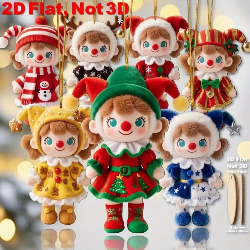 12pcs Wooden Christmas Tree Ornaments – Deep Sapphire Pendants Christmas Tree Ornaments Richie's