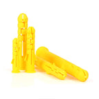 M6 M8 M10 Yellow Ribbed Plastic Wall Anchors | 10–50 Pcs Wall Anchors Richie's