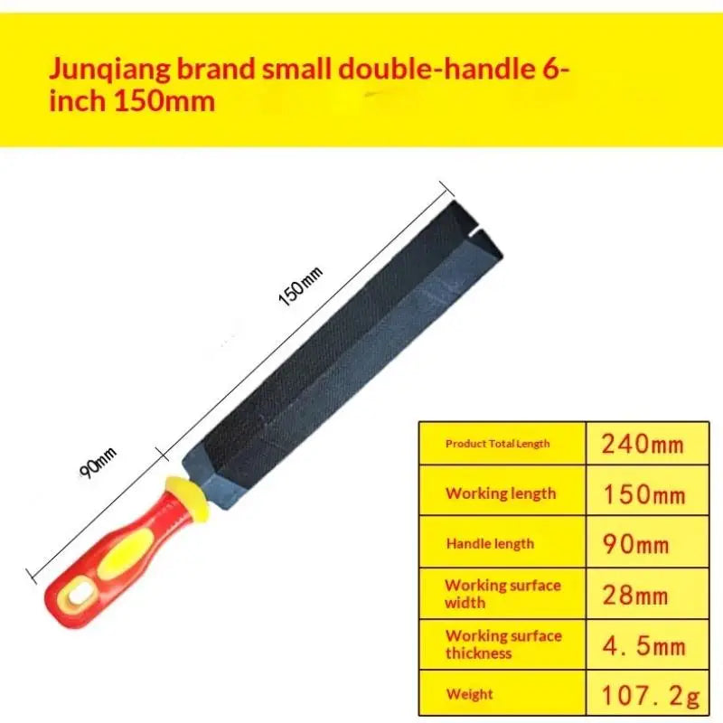 T12 Steel Rhombus File | Non-Slip Handle for Metal & Woodworking Hand File Tool Richie's B
