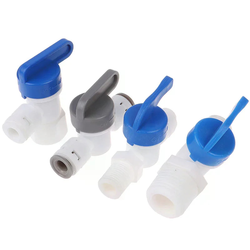 1/4" Ball Valve Quick Connect Push Fit Inline Tap for RO Water Ball Valve Switch Richie's