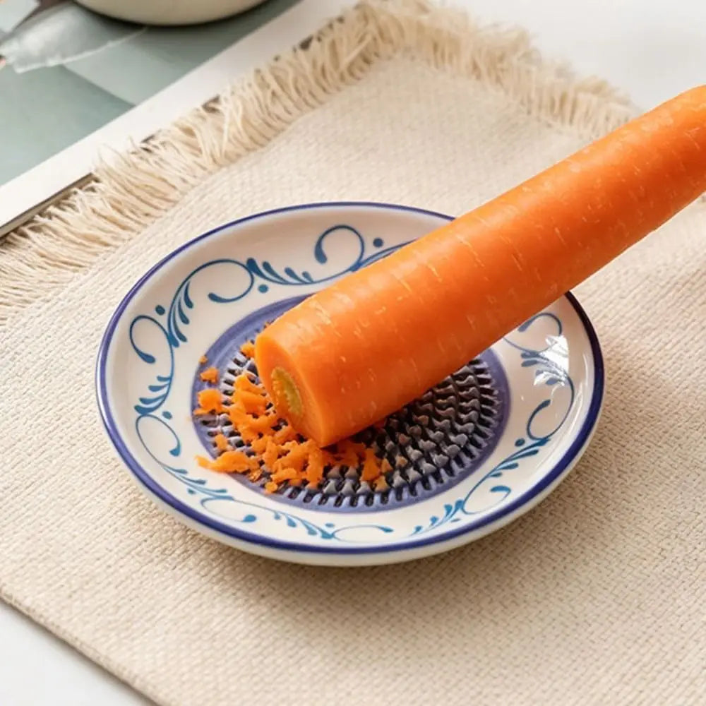Ceramic Ginger Grater Round Plate – Multi-Purpose Kitchen Tool Ceramic Grater Plate Richie's