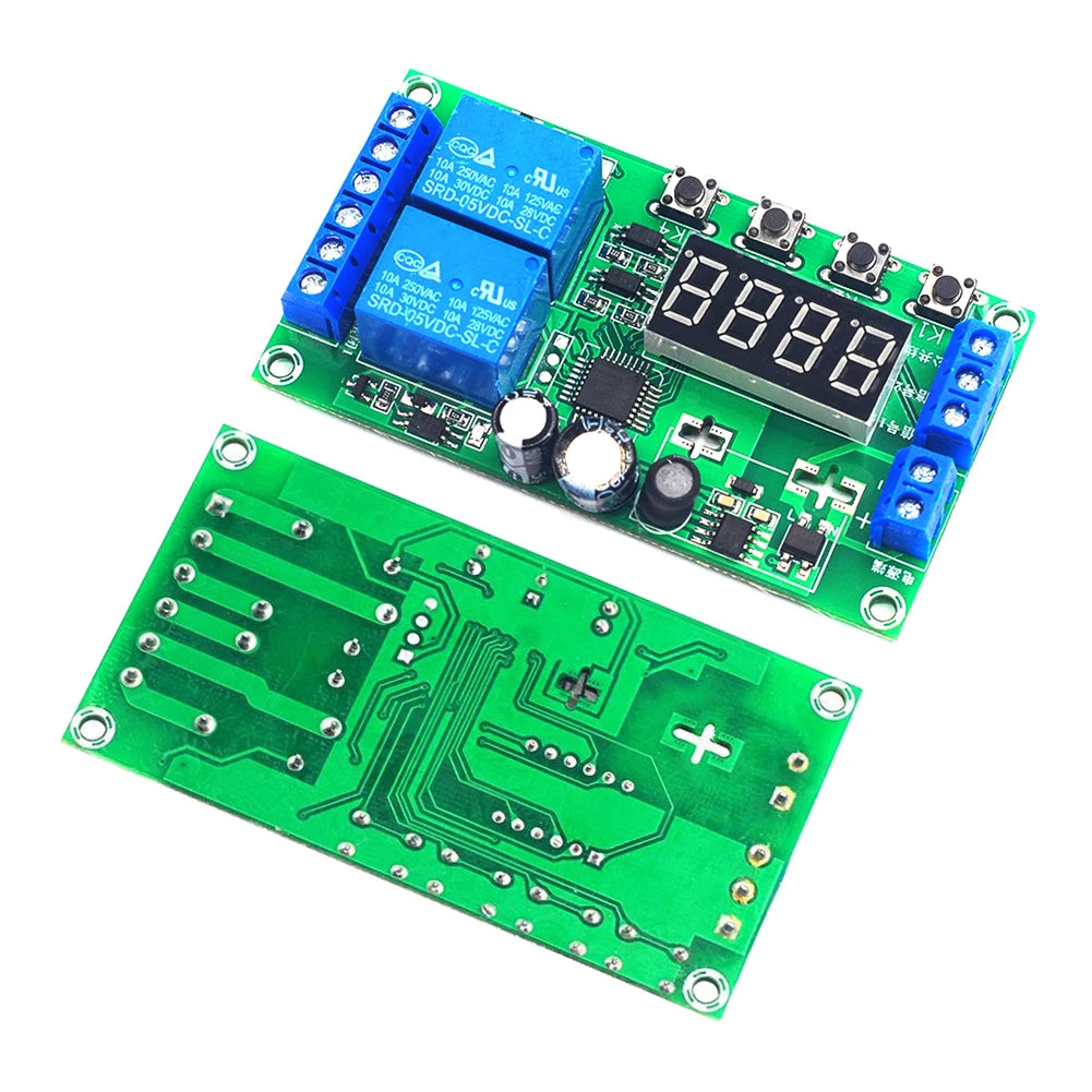 YF-7 Dual-Channel Delay Relay Module 7-30V DC Timer PCB Relay Timer Module Richie's