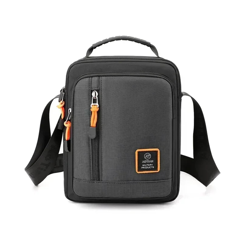 Men's Nylon Crossbody Messenger Bag – Casual Shoulder Handbag Men's Crossbody Bag Richie's gray small