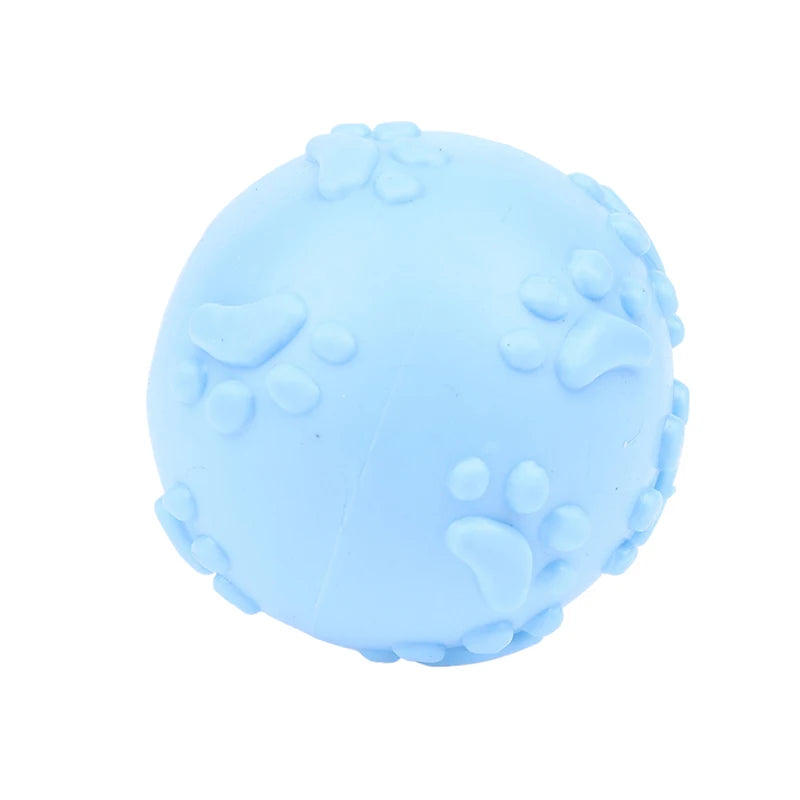 Squeaky Latex Dog Toy Ball – Paw Print for Small Breeds Dog Chew Toy Richie's A6