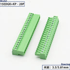 15EDGK PCB Screw Terminal Block 2–24 Pin Plug-In Connector Set PCB Terminal Block Richie's 20P 3.81MM 1 Set