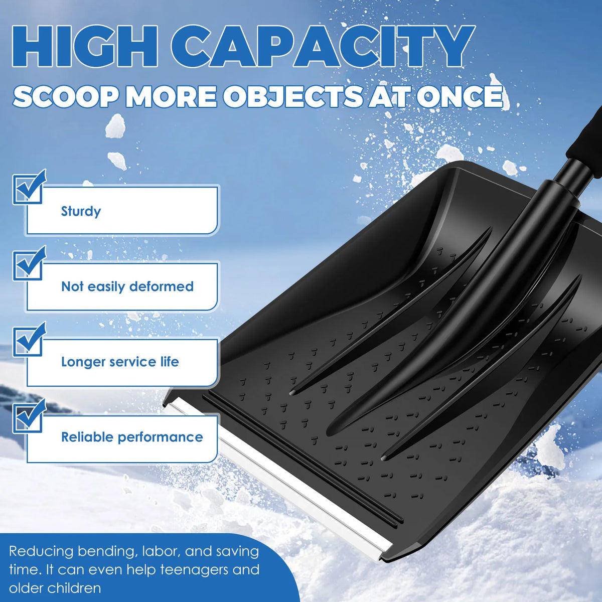 Toorise 10-Inch Detachable Stainless Steel Snow Shovel Snow Shovel Richie's