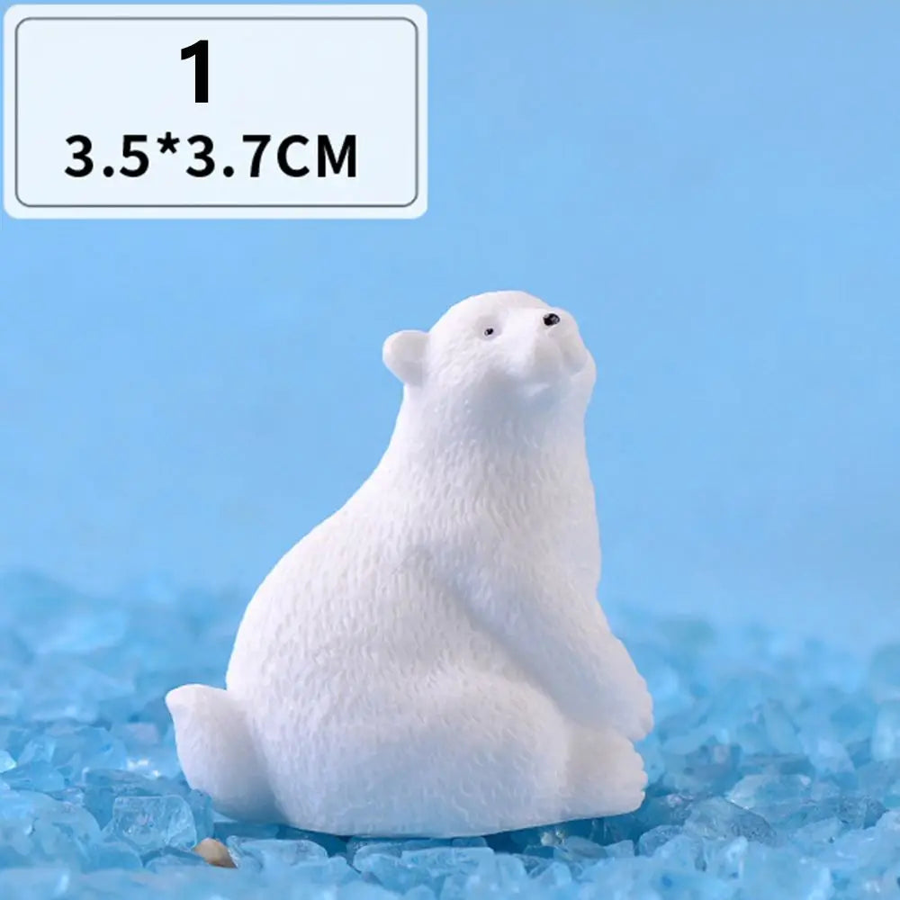 Polar Bear Resin Figurine – Fairy Garden & Micro Landscape Miniature Miniature Figurine Richie's 1