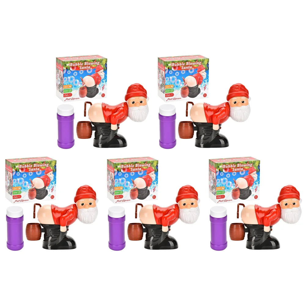 Christmas Santa Claus Bubble Blower with Music & Light Bubble Blower Toy Richie's 5 Sets
