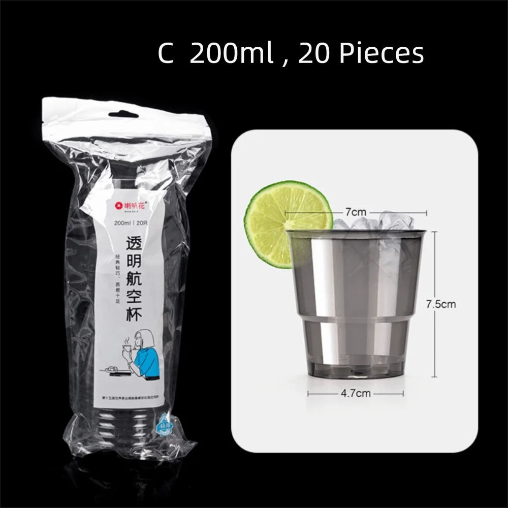 Clear Plastic Disposable Cups | Transparent Mousse Cups 10/20pk Disposable Cups Richie's C 200ml 20pcs
