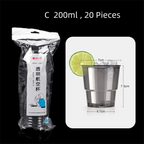 Clear Plastic Disposable Cups | Transparent Mousse Cups 10/20pk Disposable Cups Richie's C 200ml 20pcs