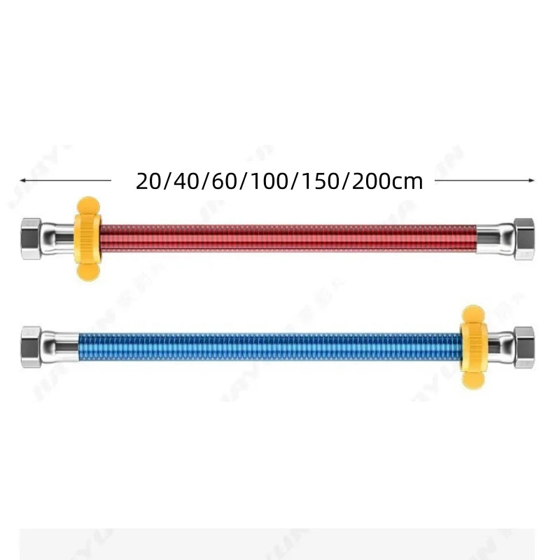 304 Stainless Steel Flexible Shower Hose Anti-Scald G1/2" 20–500cm Flexible Shower Hose Richie's