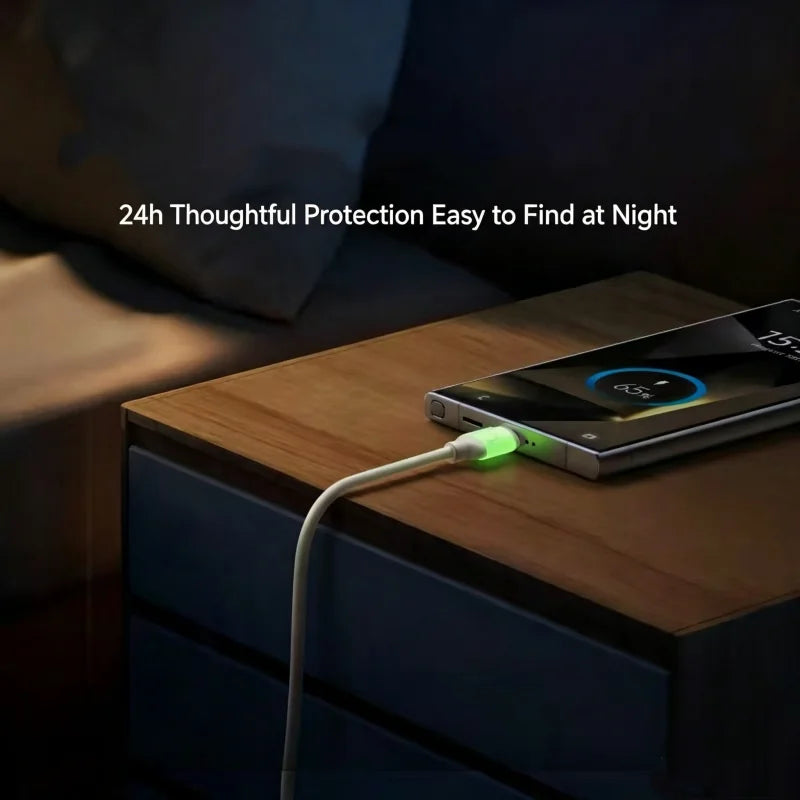 100W USB-C to USB-C Fast Charging Cable with LED Glow | FUCHU USB-C Charging Cable Richie's