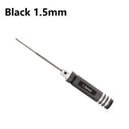 TOTNEND RC Hex Screwdriver Set 1.5–3mm Titanium Coated 4pc Precision Hex Screwdriver Richie's Black 1.5mm 1pcs