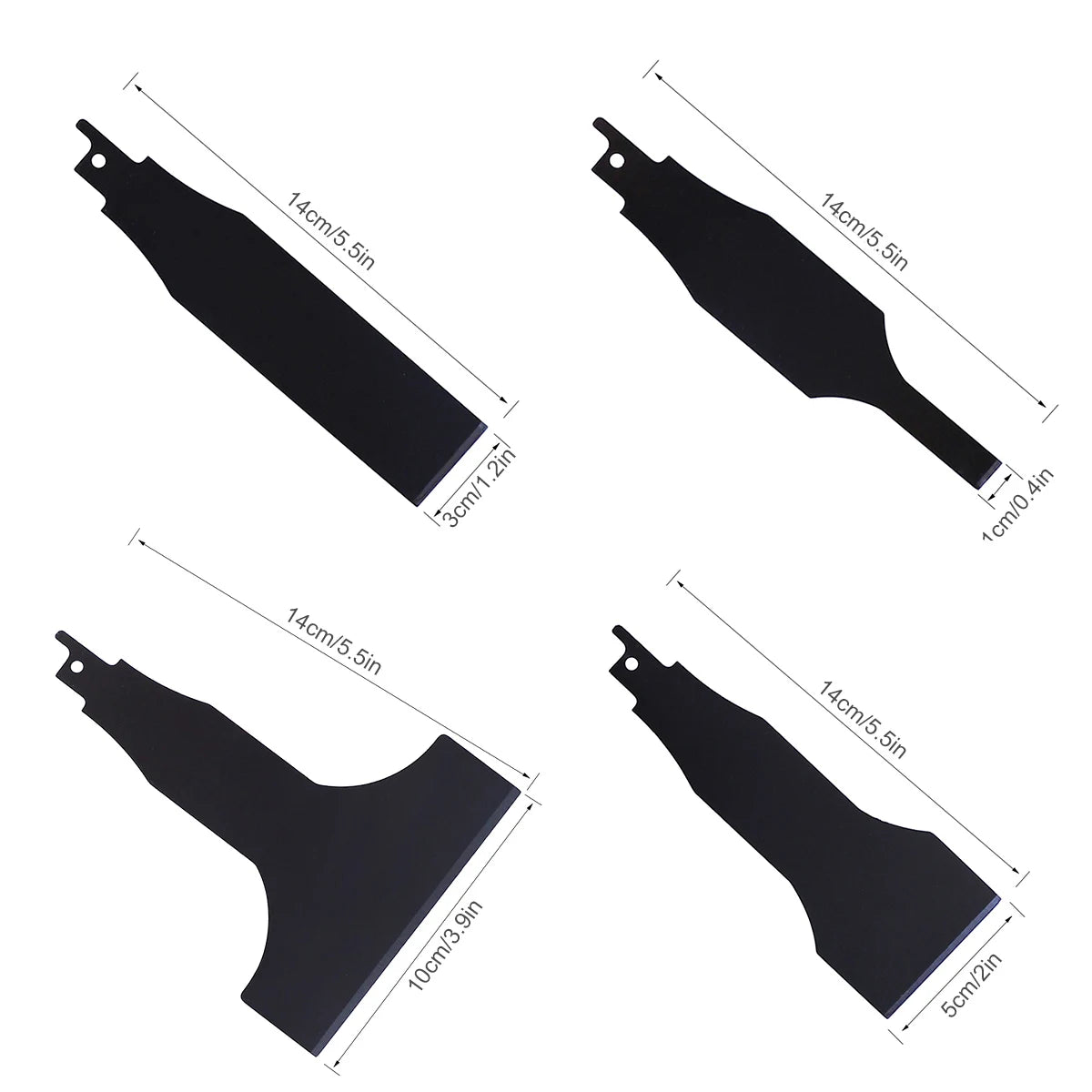Reciprocating Saw Scraper Blades Set – Carbon Steel 2/4/5 Pcs Saw Scraper Blades Richie's 4pcs