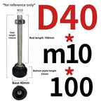 4pcs Adjustable Leveling Feet M5-M12 Nickel Plated Nylon Base Adjustable Leveling Feet Richie's D40xM10x100 4pcs