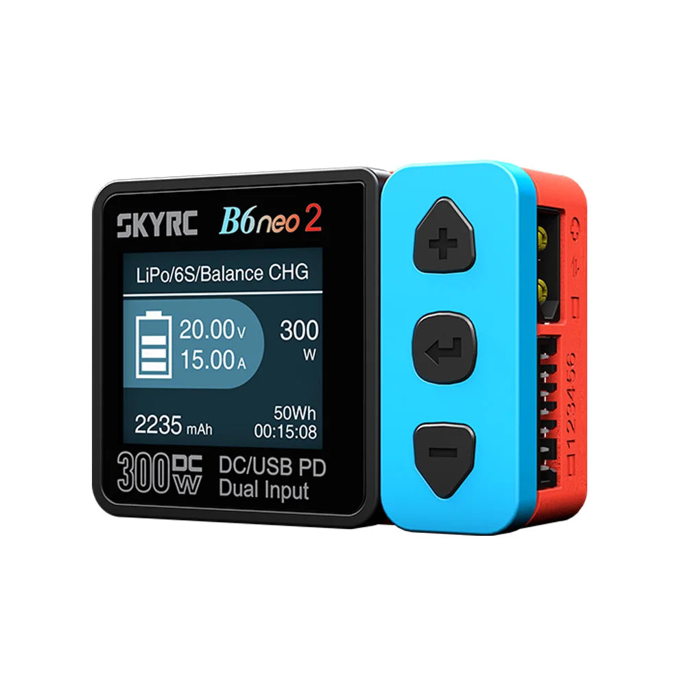 SkyRC B6neo 2 300W 15A Smart LiPo Balance Charger DC/PD RC Battery Charger Richie's Blue