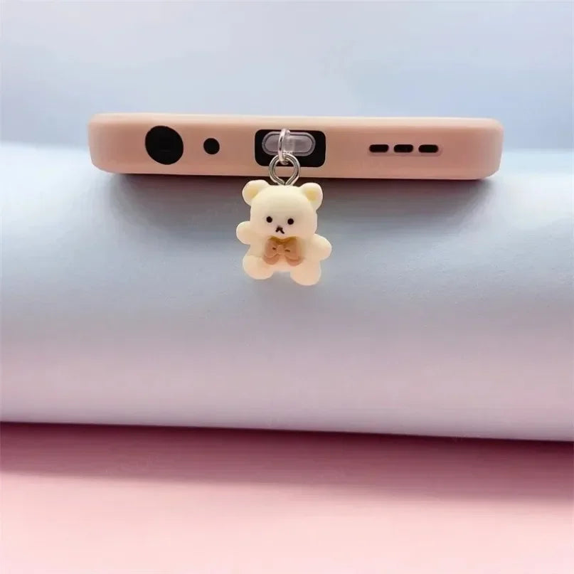 Bear Dust Plug Charm – Type-C, Micro USB & iOS Pendant Phone Dust Plug Charm Richie's