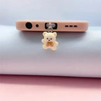 Bear Dust Plug Charm – Type-C, Micro USB & iOS Pendant Phone Dust Plug Charm Richie's
